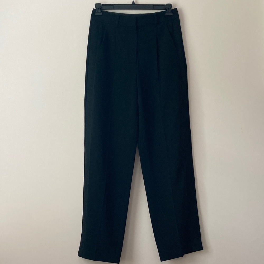 Michael Michael Kors Women’s Black Workwear Trousers Dress Pants Satin Stripe 6